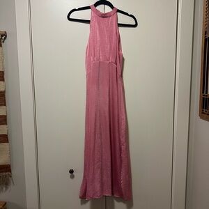 Pink High Neck Dress